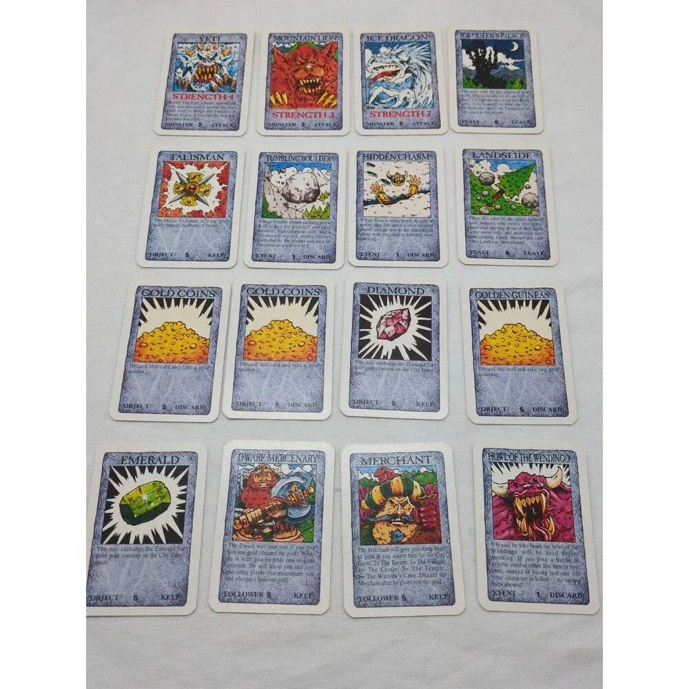 Talisman Third Edition Dungeon Of Doom Set Of Small Cards